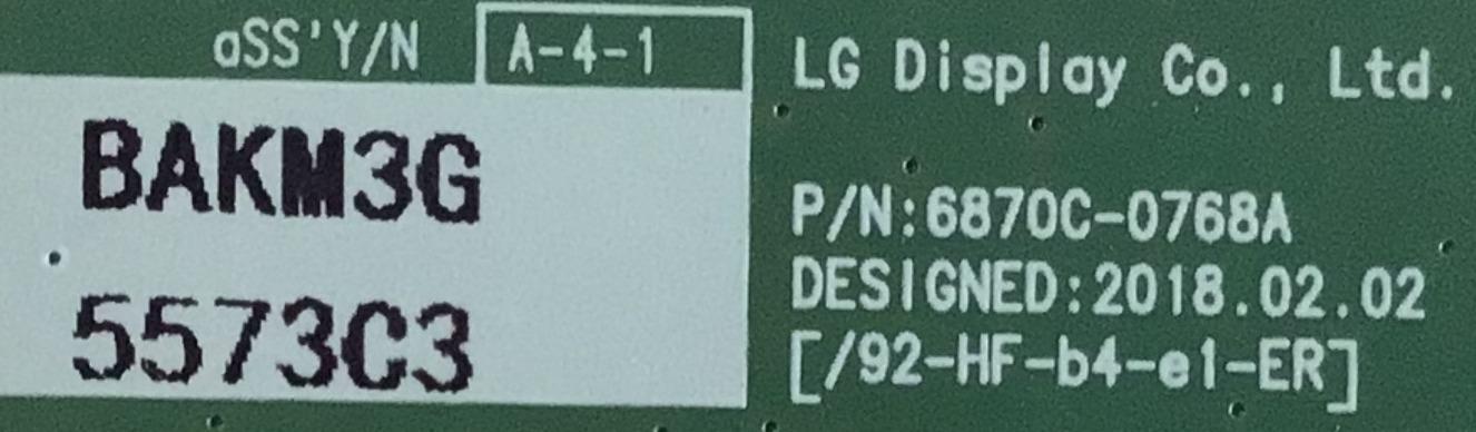 T-CON PARA MONITOR LG / NUMERO DE PARTE 6871L-5573C / 6870C-0768A / 5573C / MODELO 40UP95C-WY.AUSOMPN - Imagen 2